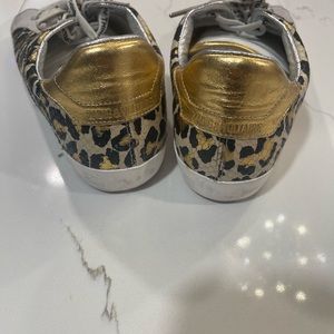 Zagdig and Voltaire cheetah sneakers. Size 10. Worn light scuff on one sneaker.